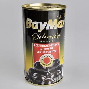 Оливки BAY MAR чорні з кісточкою 360г 05929 фото