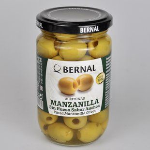 Оливки BERNAL Manzanilla без кісточки 300г 05550 фото