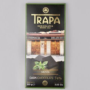 Шоколад TRAPA чорний мятний 100г 05717 фото
