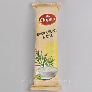 Чіпси Mr.CHIPAS сметана і кріп, 75г 03645 фото